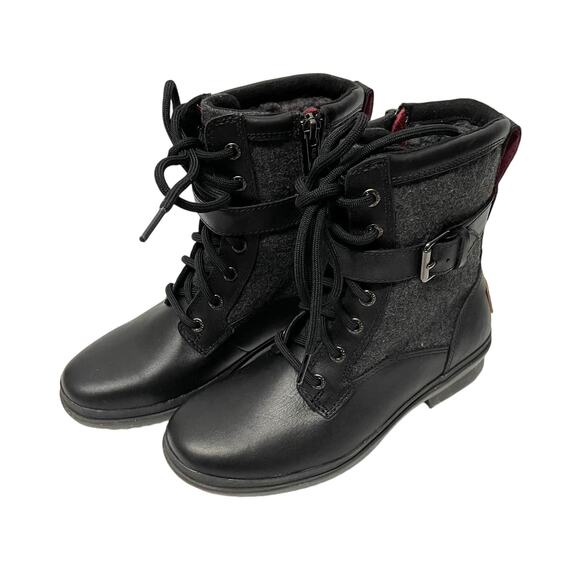 UGG Kesey Black Lace Up Waterproof Ankle Combat Winter Boot Womens Size 5 NEW - Picture 2 of 13